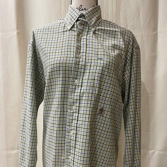 Y2K TOMMY HILFIGER BUTTON DOWN SHIRT LYON CREST EMBROIDERED Sz S ICONIC - Picture 3 of 14